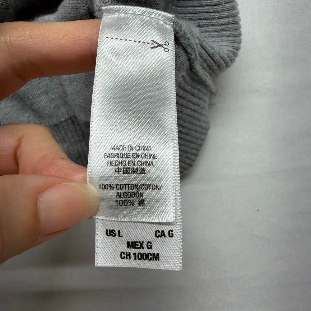 Juicy Couture Y2K Cardigan Gray Puff Sleeve Crown Logo Preppy Cozy L Balletcore - Picture 8 of 13